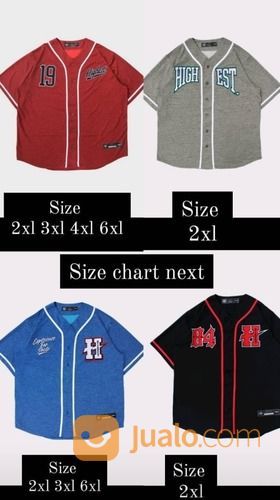 BAJU BASEBALL BIGSIZE JUMBO UKURAN BESAR KAOS OLAHRAGA PRIA