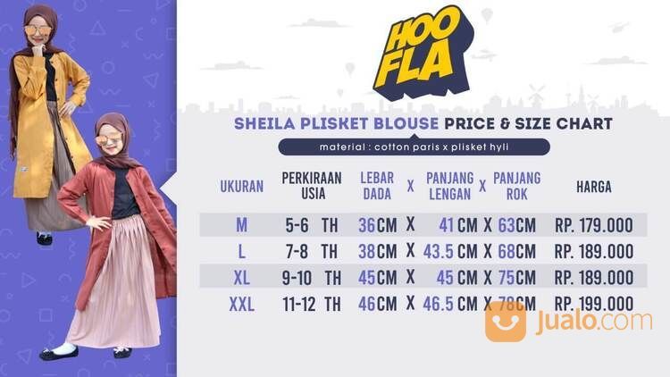 BAJU MUSLIM GAMIS ROK SET SETELAN TERUSAN ANAK PEREMPUAN LUCU SOLEHA 5 6 7 8 9 10 11 12 Tahun