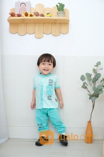 Baju Koko Set Muslim Anak Bayi Laki-Laki Setelan Celana Koko Usia 2 Bulan - 2 Tahun
