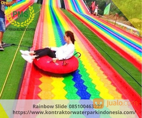 Pembuatan Rainbow Slide Perosotan Pelangi Perosotan Warna Warni