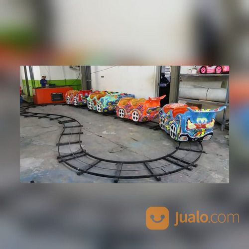 Odong Fiber Mini Coaster Kereta Lantai Dobel Jok