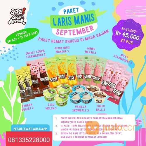 Paket Ice Cream Seru By Walls Free Ongkir