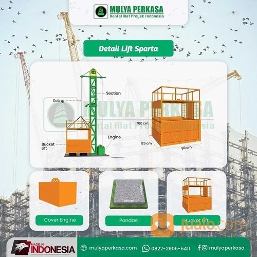 Sewa LIft Barang Semarang | Lift Material Proyek