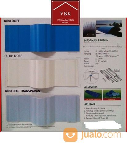 Atap UPVC Formax Semi Transparant