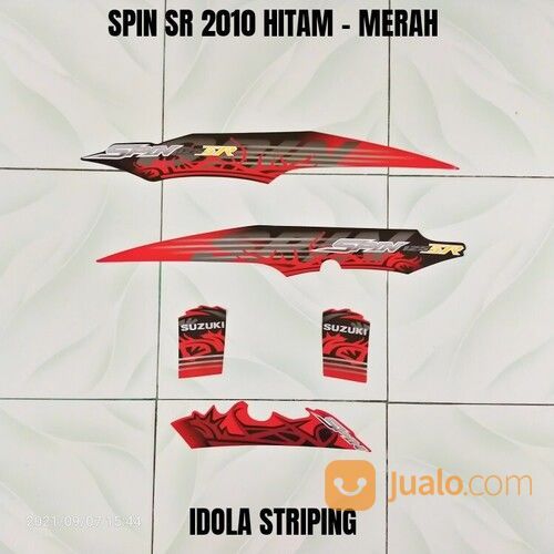 Striping Spin SR 2010 Hitam - Merah