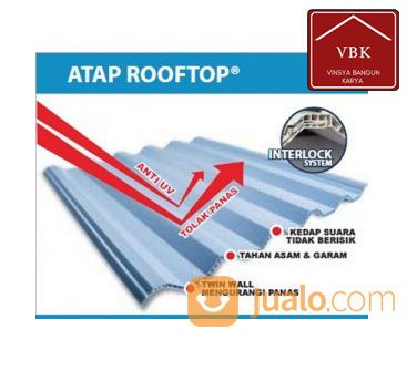 Atap UPVC ROOFTOP SEMI TRANSPARANT