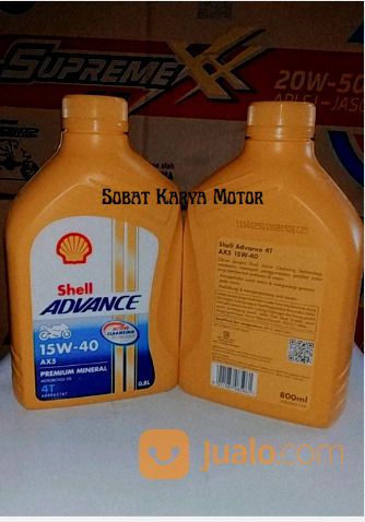Ready Oli Shell Advance 4T AX5 15W-40 0.8L / Oli Mesin Motor Shell