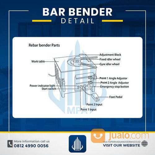 Rental / Sewa Bar Bender, Bar Bending 8-32 Mm Kab. Banjarnegara