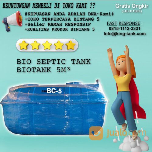 Tangki Septic Biotank 5000 Liter / 5m3