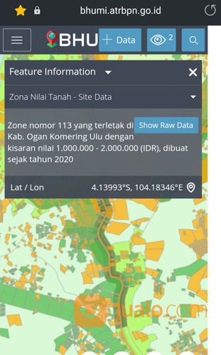 Lahan bukit luas 2 Hektar Di Rt.4 Lingkungan Kemelak,Baturaja Timur