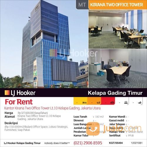 Kantor Kirana Two Office Tower Lt.10 Kelapa Gading. Jakarta Utara