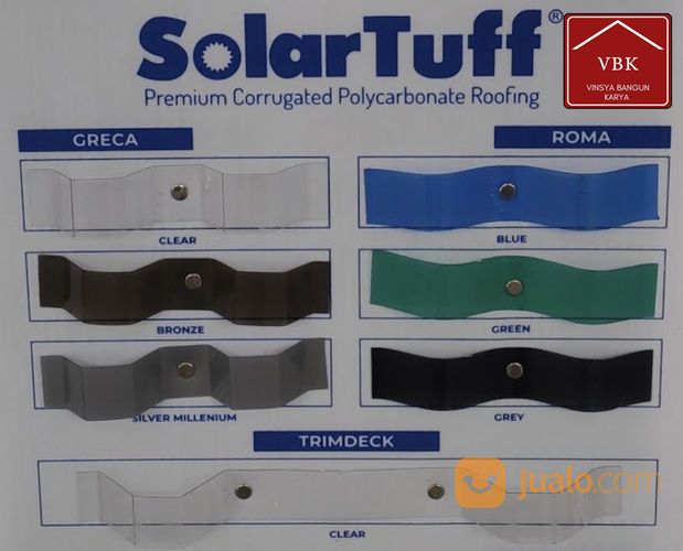 Atap Polycarbonate Solartuff Tebal 0,8 Mm