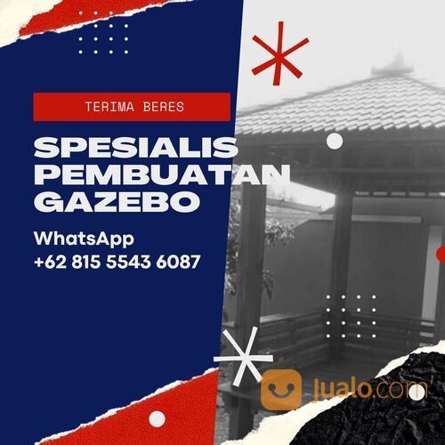 LAGI VIRAL, Gazebo Kayu Glugu Minimalis Ponorogo