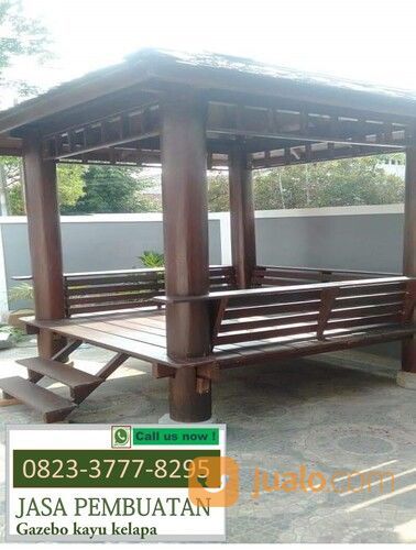 PASANG DITEMPAT, Wa. 081-555-436-087, Harga Bale Bengong Kayu Glugu Karangasem