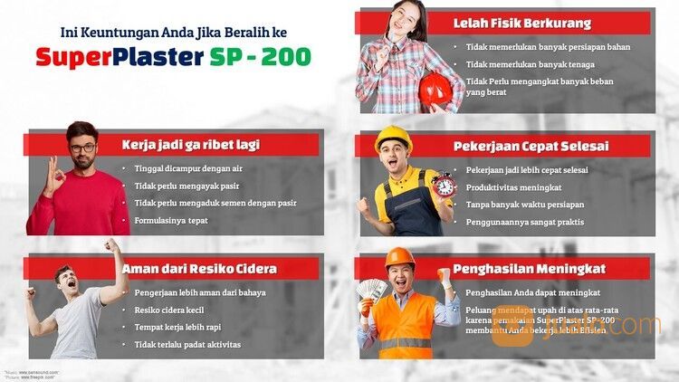 Sangat Praktis, Plester Bata Ringan SuperPlaster Sp-200 Paling Disukai Tukang Milenial