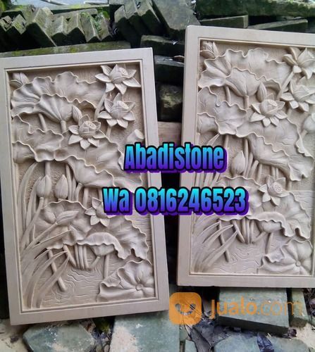 Ukiran Relief Hiasan Dinding Batu Alam Dekorasi Terbaru Motif