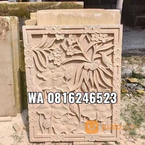 Ukiran Relief Hiasan Dinding Batu Alam Dekorasi Terbaru Motif