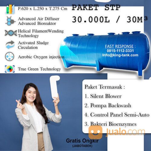 PAKET Tangki 30000 Liter / 30m3 Tangki IPAL BIOTECH