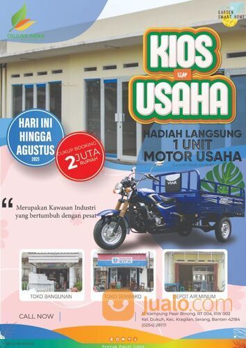 Kios Siap Huni Dalam Cluster Perumahan Ciujung Indah Residence Gratis Motor Viar Serang