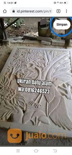 Ukiran Batu Alam Ornamen Relief Hiasan Dinding Pagar Rumah Taman Dekoras
