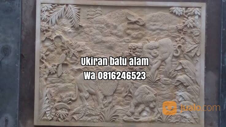 Ukiran Batu Alam Ornamen Relief Hiasan Dinding Pagar Rumah Taman Dekoras