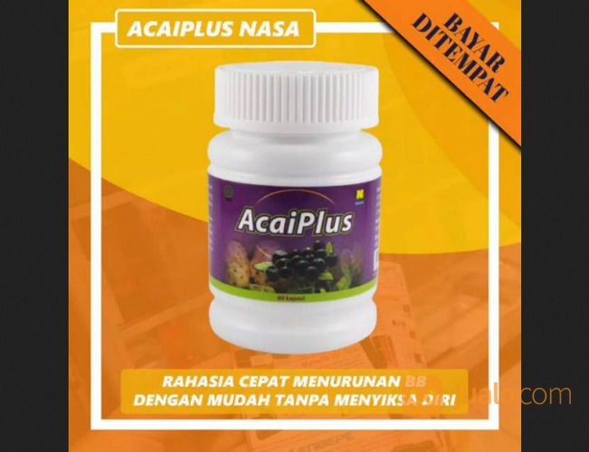 Acaiplus Acai Berry Pelangsing Nasa Asli Tanpa Diet Original Herbal Alami