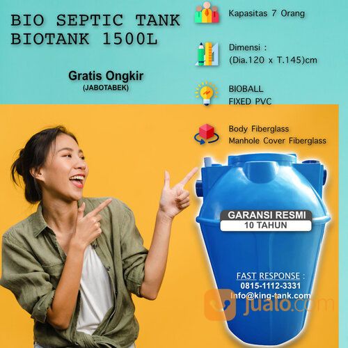TANGKI Septic Tank BIO BIOTECH Vertikal 1500 Liter / 1.5m3