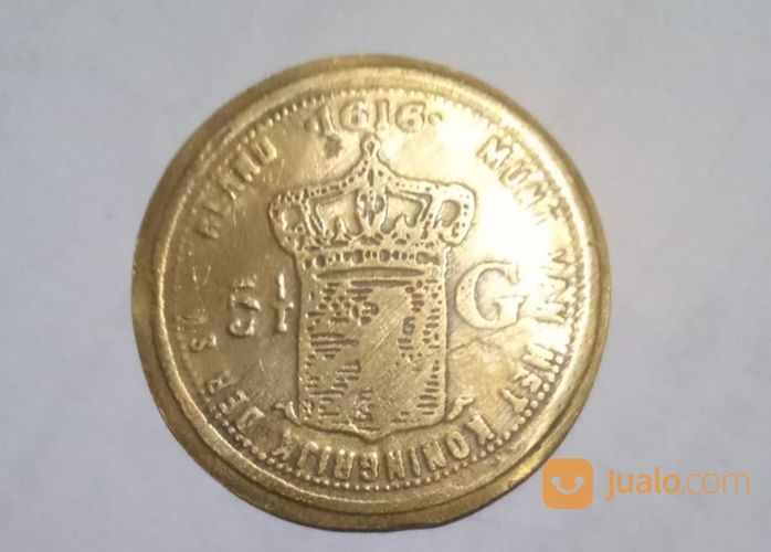 Koin Kuno Belanda Willem Koning 5 Gulden Tahun 1616