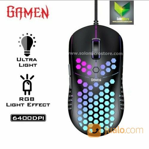 Mouse Game Gaming Gamen GM710 GM 710 6400DPI Termurah