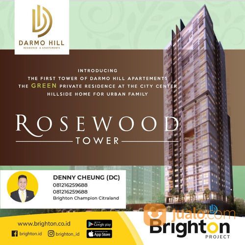 Apartemen Darmo Hill Rosewood Tower, Harga Ciamik Premium Apartment At The Gate Of West Surabaya