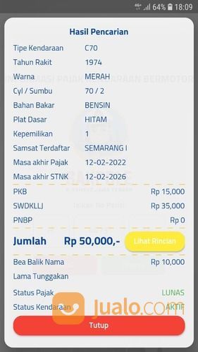 Honda C70 Tahun 1974