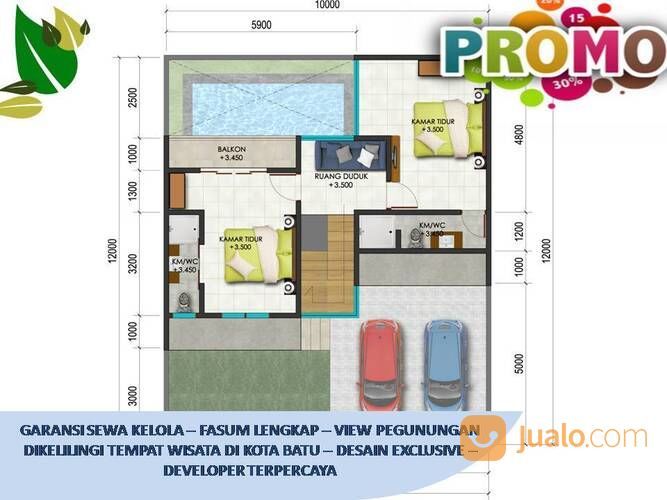 Rumah Villa Di Batu Malang Tipe 115 Pusat Kota Batu