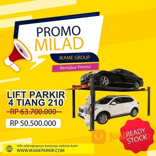 HIDROLIK LIFT PARKIR MOBIL 4 TIANG 2meter