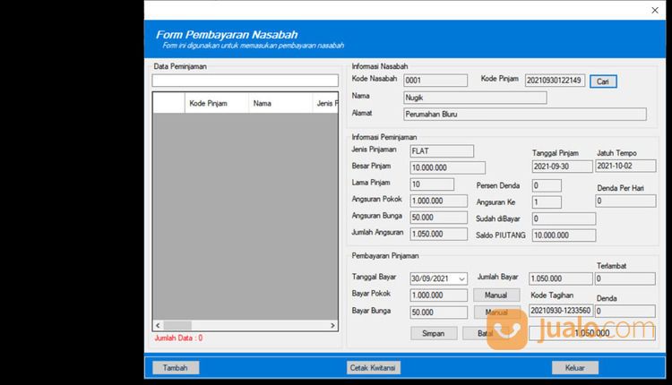 Aplikasi Administrasi Koperasi Simpan Pinjam - Full Version Original