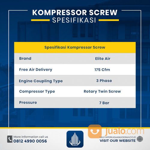 Sewa Kompresor Elite Air Screw Airman Way Kanan