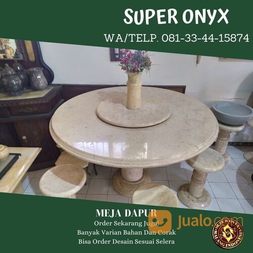 Pengrajin Meja Makan Marmer 4 Kursi Surabaya | SUPER ONYX