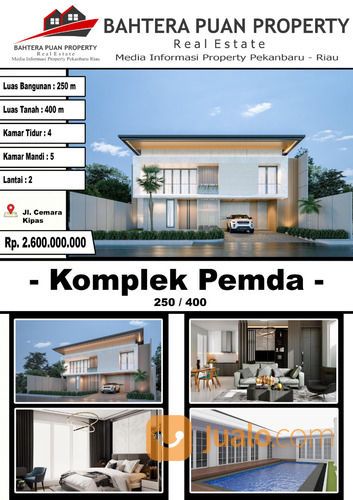 Rumah Monokrom 2Lt Di Pekanbaru,Lokasi Strategis!
