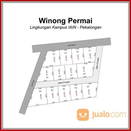 Kavling Winong Pekalongan, SHM Darat, Harga 100 Jt-An