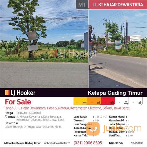 Tanah Jl. Ki Hajar Dewantara, Desa Sukaraya, Kecamatan Cikarang, Bekasi, Jawa Barat
