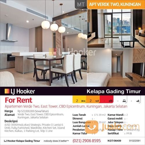 Apartemen Verde Two, East Tower, CBD Epicentrum, Kuningan, Jakarta Selatan
