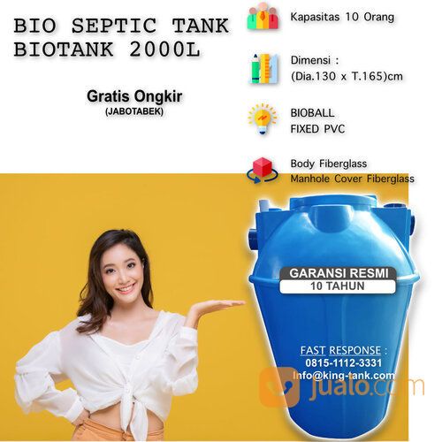 Tangki BIOTECH BIOTANK Vertikal 2000 Liter / 2m3