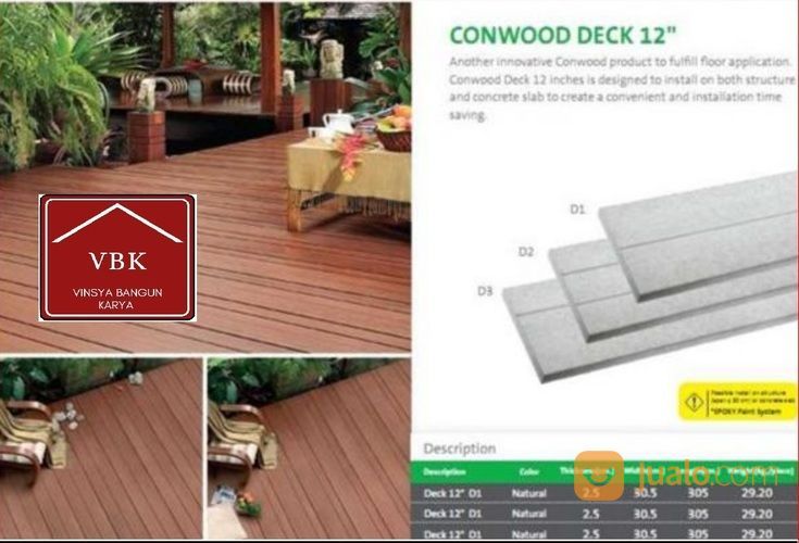CONWOOD DECK FLOORNG + JASA PASANG HARGA BEDA