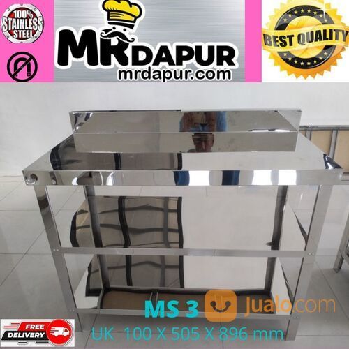MEJA KOMPOR PORTABEL STAINLESS STEEL MR.DAPUR