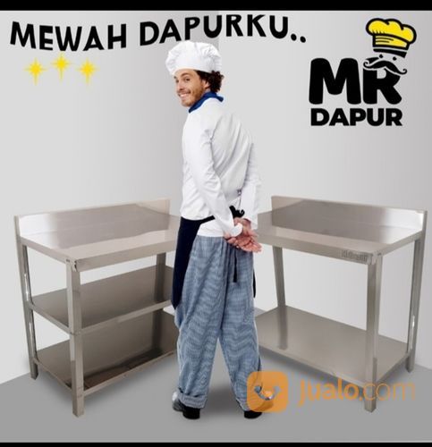 MEJA KOMPOR PORTABEL STAINLESS STEEL MR.DAPUR