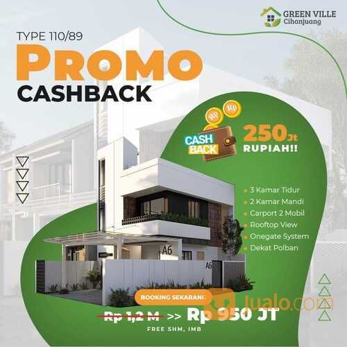 Rumah Modern Di Bandung Dekat Tol Pasteur CASH BACK 200 JT