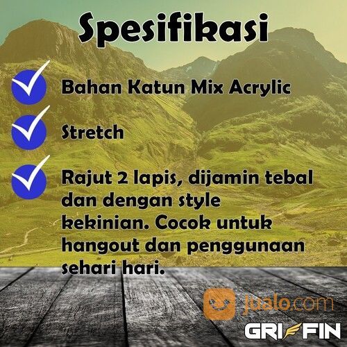 Topi Kupluk Beanie Hat Tipe Dropline