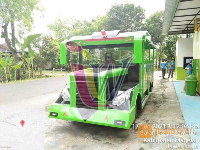 Wahana Mainan Kereta Mini Odong Odong Mobil Bebek Fiber Mainan Koin