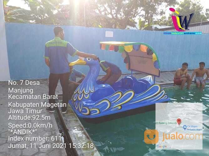 Wahana Mainan Kereta Mini Odong Odong Mobil Bebek Fiber Mainan Koin