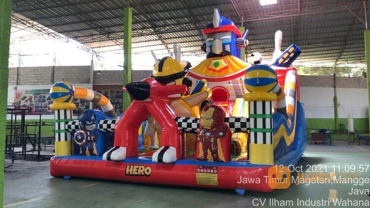 Odong Odong Kereta Panggung Tayo Fiber Rumah Balon