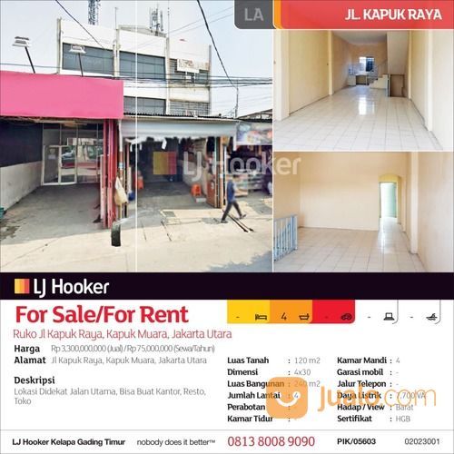 Ruko Jl Kapuk Raya, Kapuk Muara, Jakarta Utara